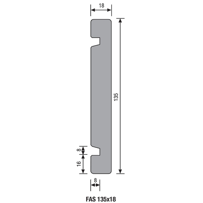 FASCIA FJ PP LOSP 135 X 18