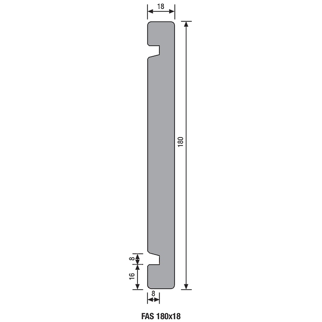 FASCIA FJ PP LOSP 180 X 18