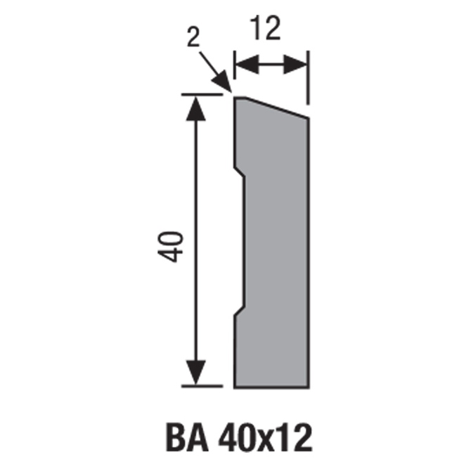 MDF BEVELLED ARCHITRAVE PP 40 X 12