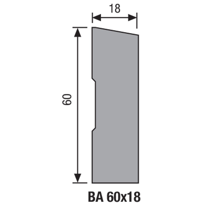 MDF BEVELLED ARCHITRAVE PP 60 X 18