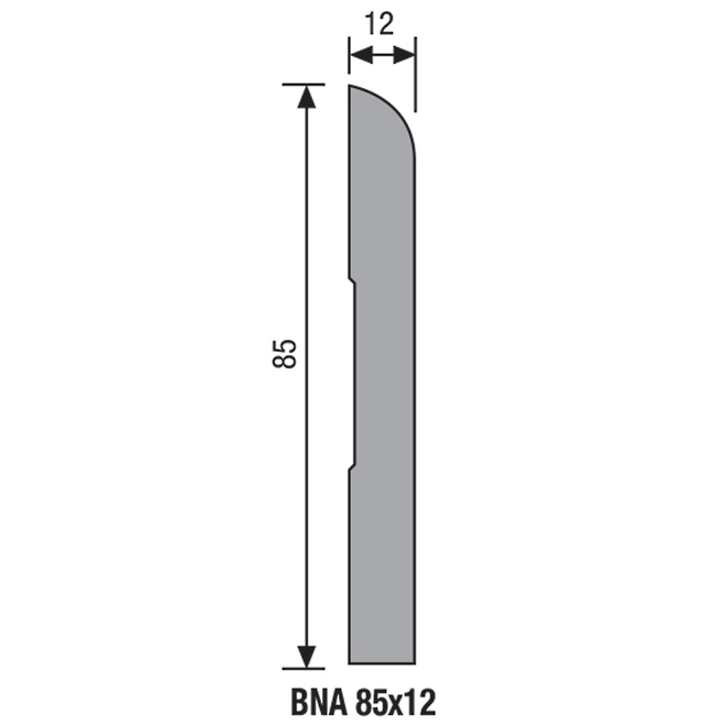 MDF BULLNOSE ARCHITRAVE PP 85 X 12